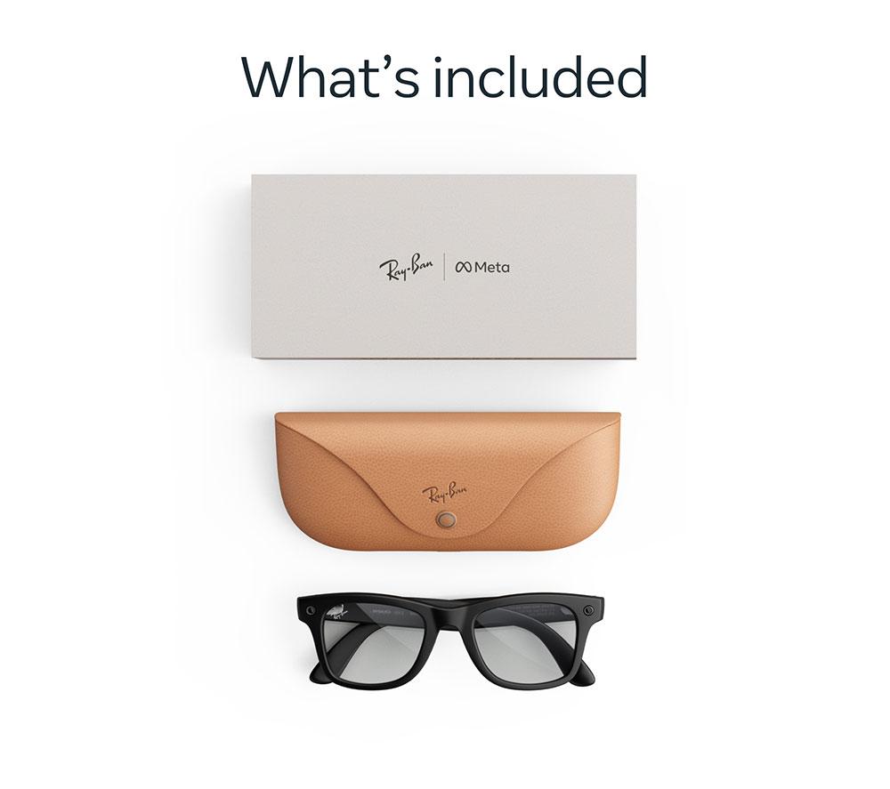 META RAY-BAN Wayfarer (Gen 3) AI Glasses - Matte Black with Clear Lenses image number 7 of 7