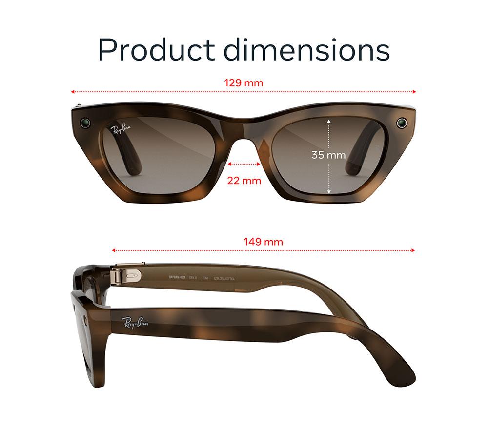 META RAY-BAN Zena (Gen 3) AI Glasses - Havana with Gradient Brown Lenses image number 5 of 6