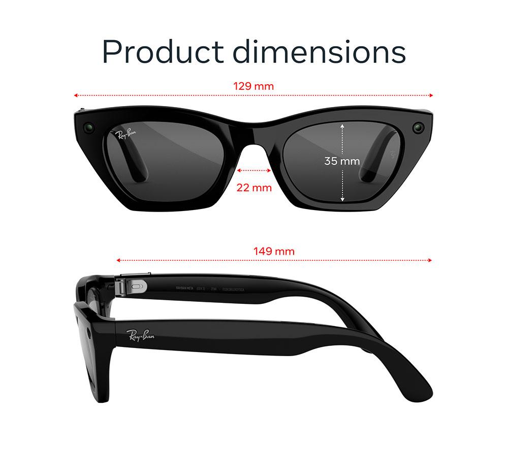 META RAY-BAN Zena (Gen 3) AI Glasses - Shiny Black with Grey Lenses image number 6 of 7