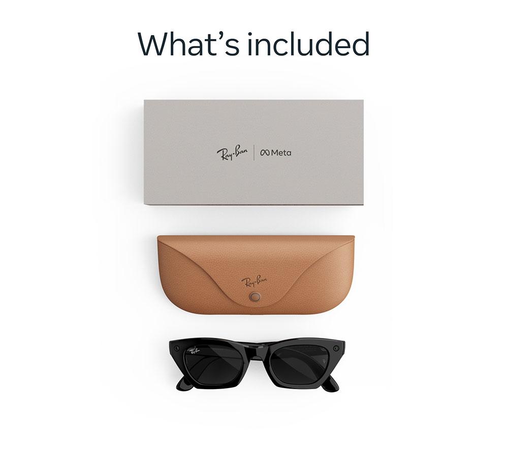 META RAY-BAN Zena (Gen 3) AI Glasses - Shiny Black with Grey Lenses image number 7 of 7