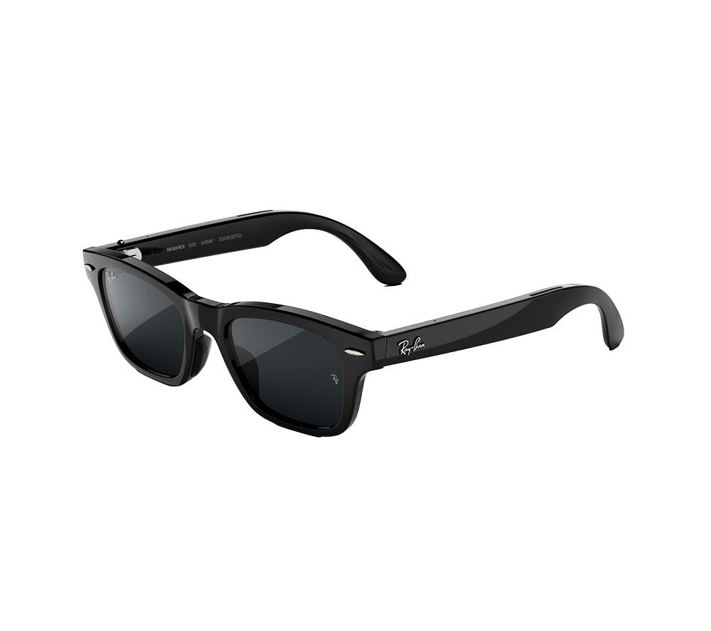 Ray - Ban Unisex Grey Ray - Ban Rw7005 Ray-Ban Meta Audio Burbank 601/1Z Smart Glasses Injected Black Squared Photochromic - Image 2