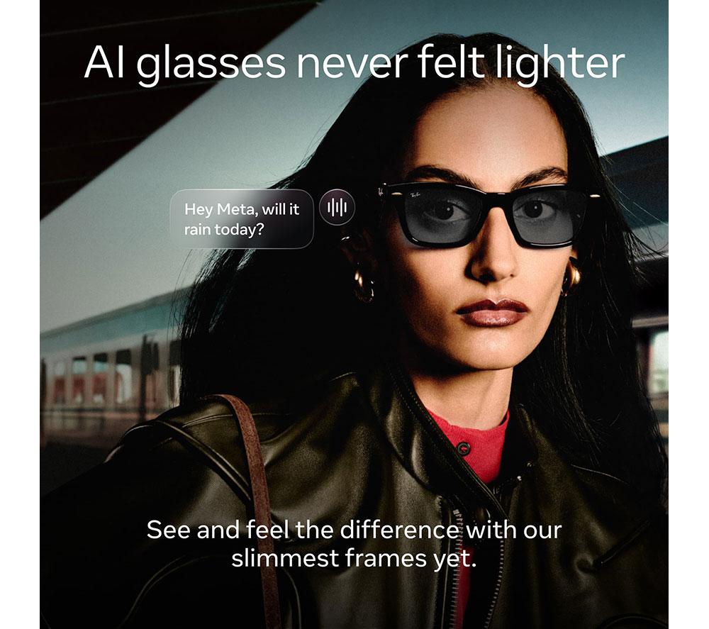 META GLASSES Audio Burbank AI Glasses - Shiny Black with Grey Transitions Lenses, Large image number 3 of 7