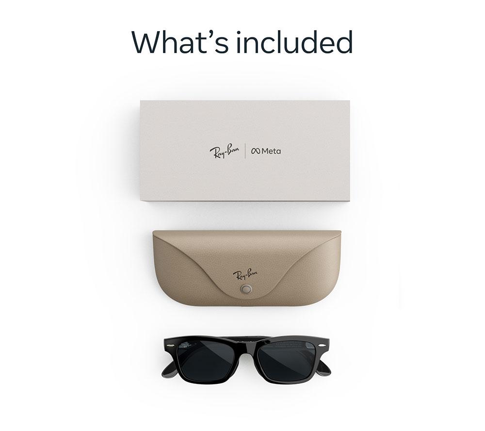 META GLASSES Audio Burbank AI Glasses - Shiny Black with Grey Transitions Lenses, Large image number 7 of 7