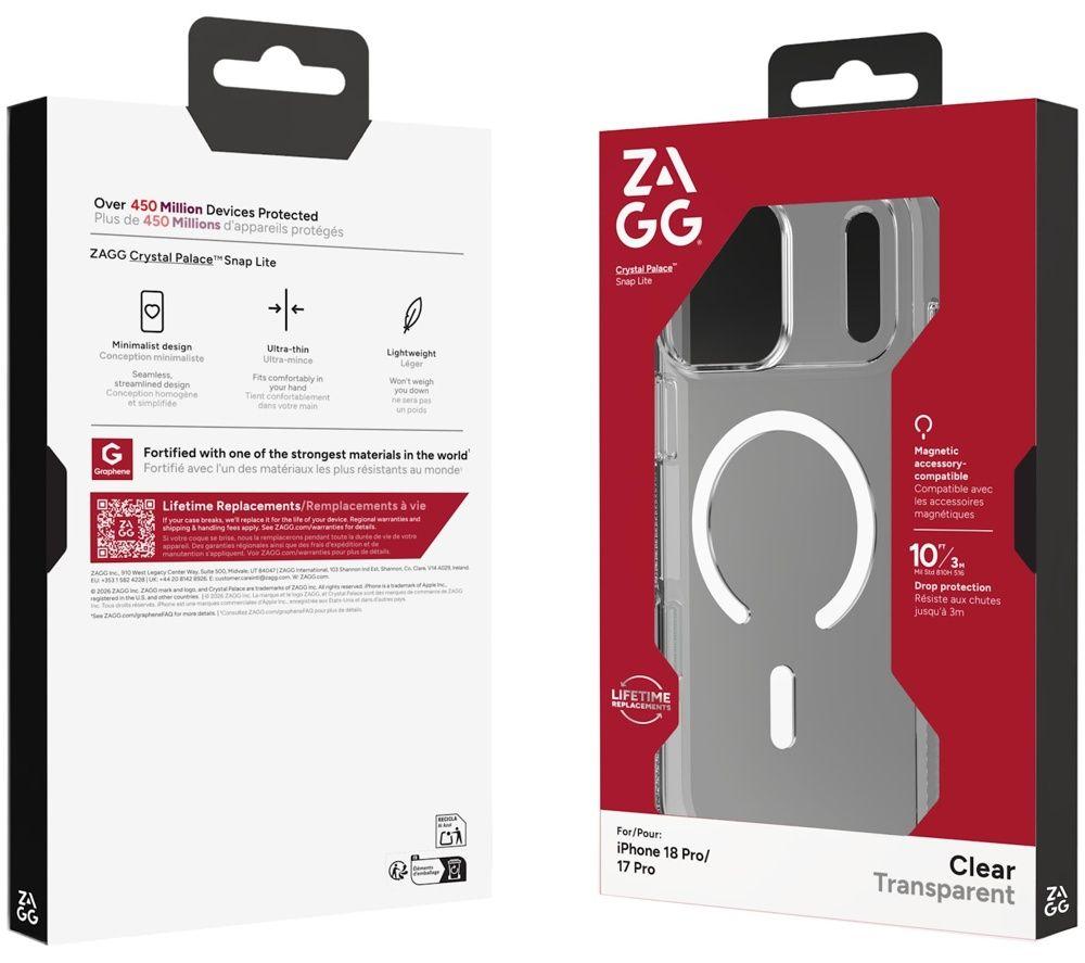 ZAGG Crystal Palace Snap iPhone 18 Pro Max Case - Clear image number 2 of 3
