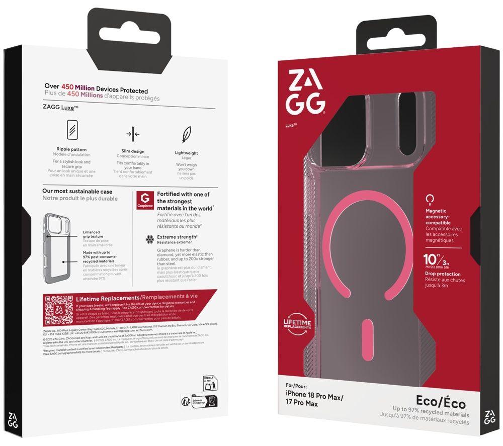 ZAGG Luxe Snap iPhone 18 Pro Max Case - Pink image number 7 of 14