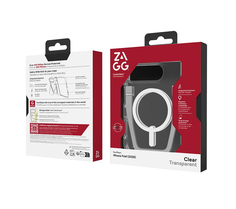ZAGG Crystal Palace Snap with Kickstand iPhone Duo Case - Clear image number 2 of 2