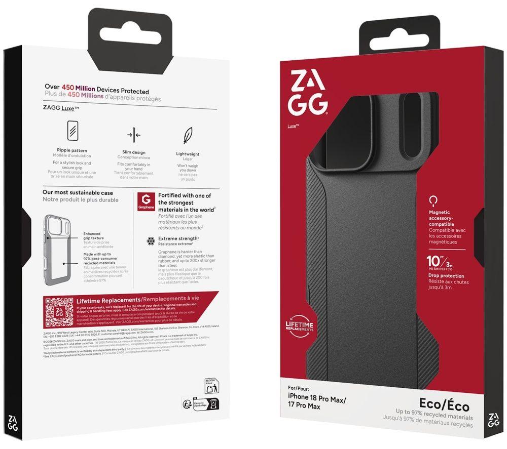 ZAGG Luxe Snap iPhone 18 Pro Case - Black image number 2 of 4
