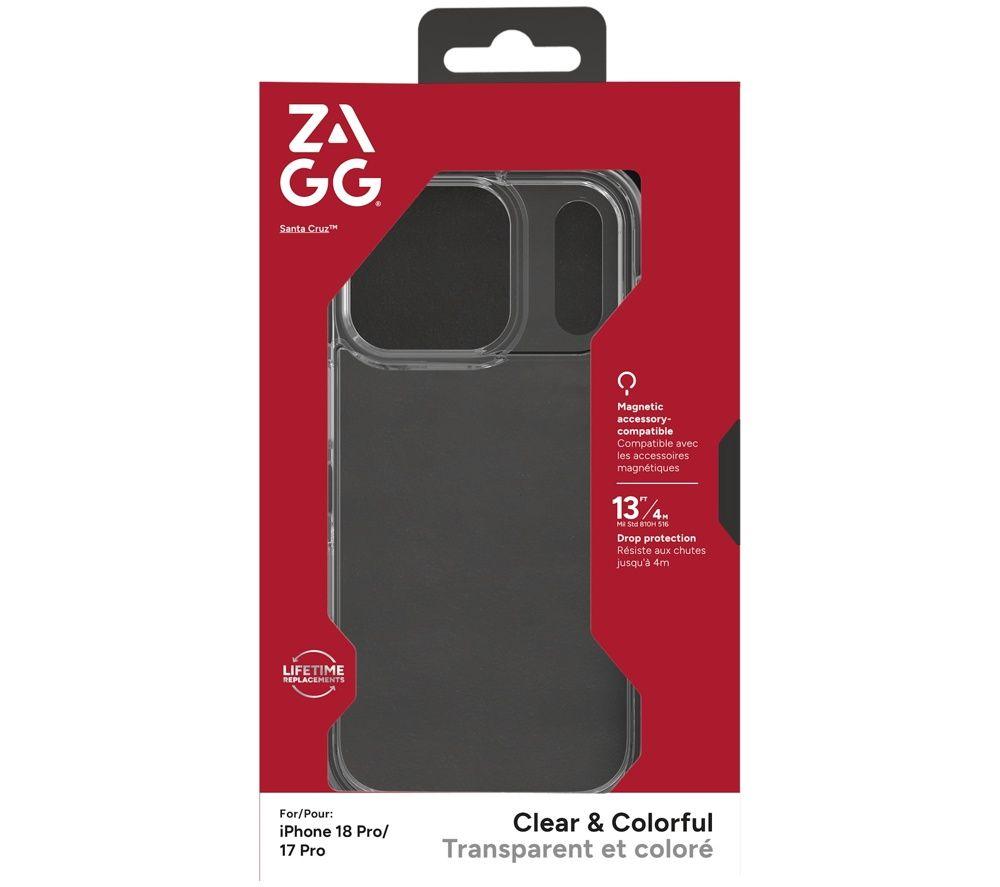 ZAGG Santa Cruz Snap iPhone 18 Pro Case - Clear & Black image number 2 of 3