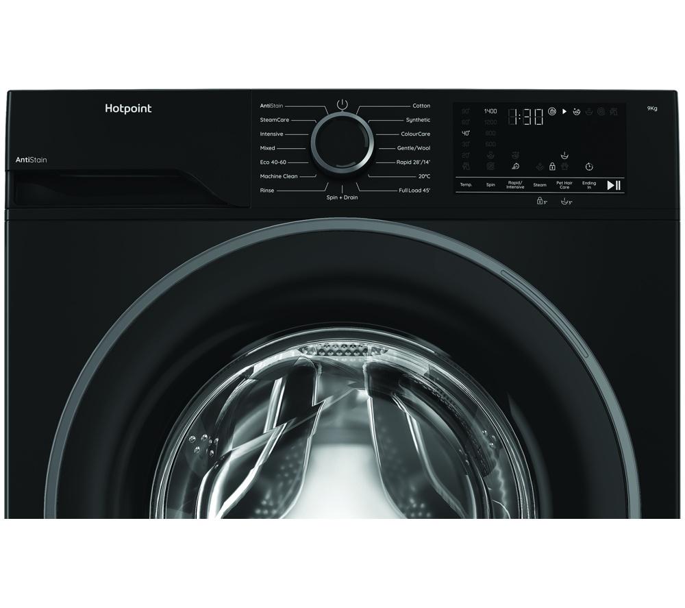HOTPOINT Anti Stain HV941BUK 9 kg 1400 Spin Washing Machine - Black image number 3 of 11