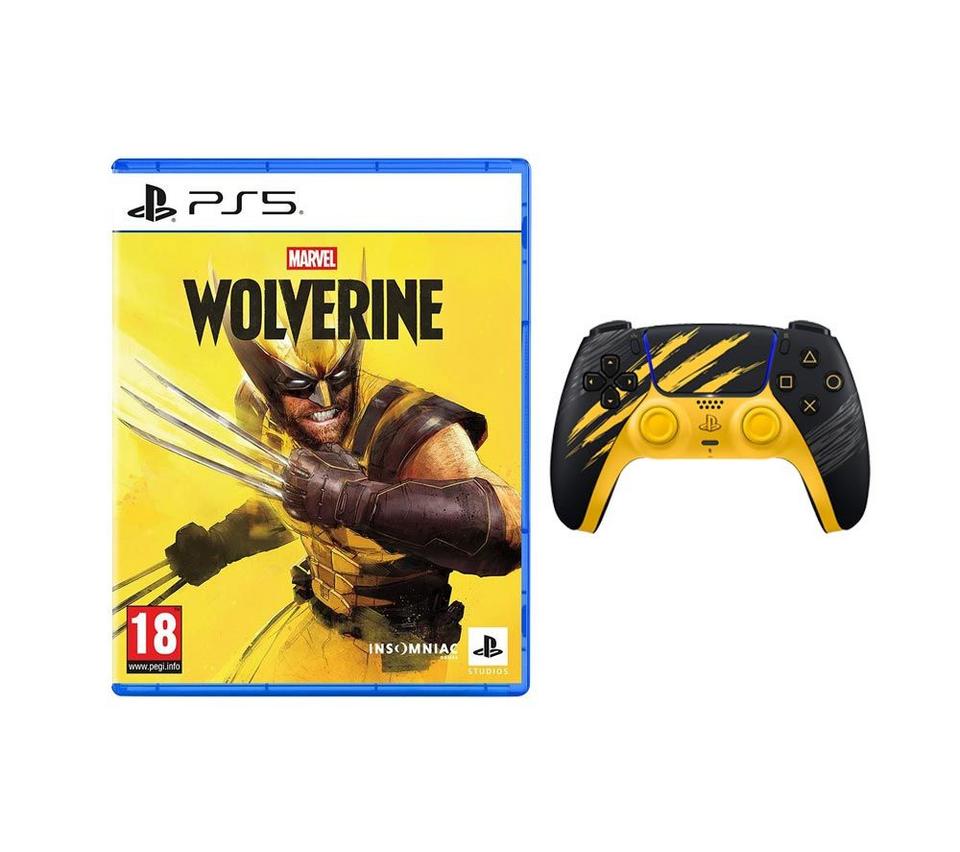 PLAYSTATION PS5 DualSense Wireless Controller (Marvel’s Wolverine Battle Yellow Limited Edition) & Marvel’s Wolverine Bundle