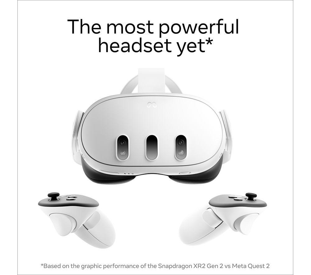 META Quest 3 Virtual Reality Headset & VR Optical Link Cable Bundle image number 3 of 11