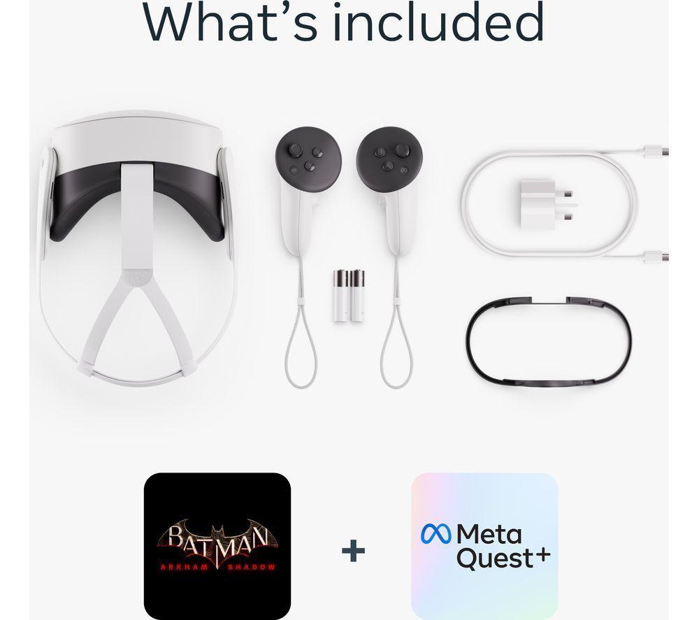 OCULUS Meta Quest 3S Virtual Reality Headset, 256 GB Controllers & GVR5MC26 VR Optical Link Cable Bundle image number 5 of 9
