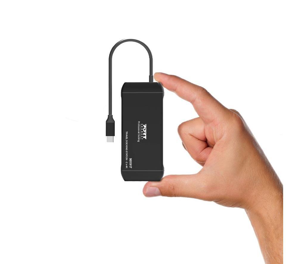 PORT DESIGNS 901917 7-port Travel Docking Station - Black image number 4 of 7