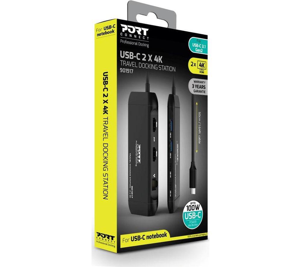 PORT DESIGNS 901917 7-port Travel Docking Station - Black image number 5 of 7