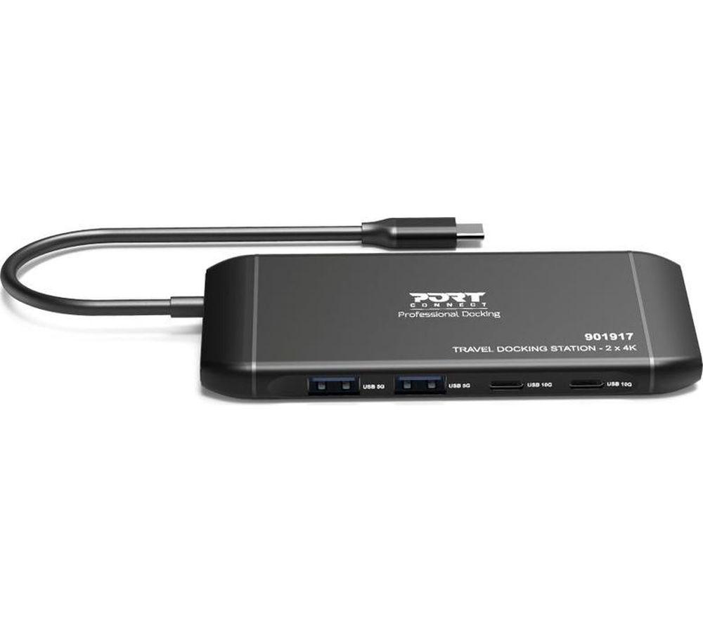 PORT DESIGNS 901917 7-port Travel Docking Station - Black image number 6 of 7