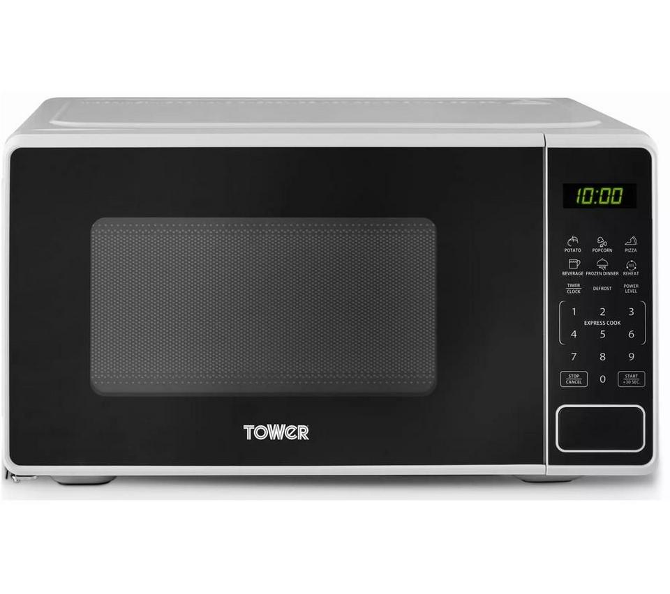 TOWER T24045WHT Compact Solo Microwave - White