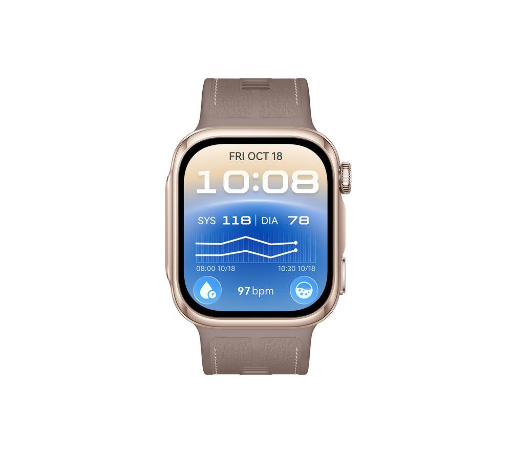 HUAWEI WATCH D3 - Gold with Brown Leather Strap image number 9 of 16