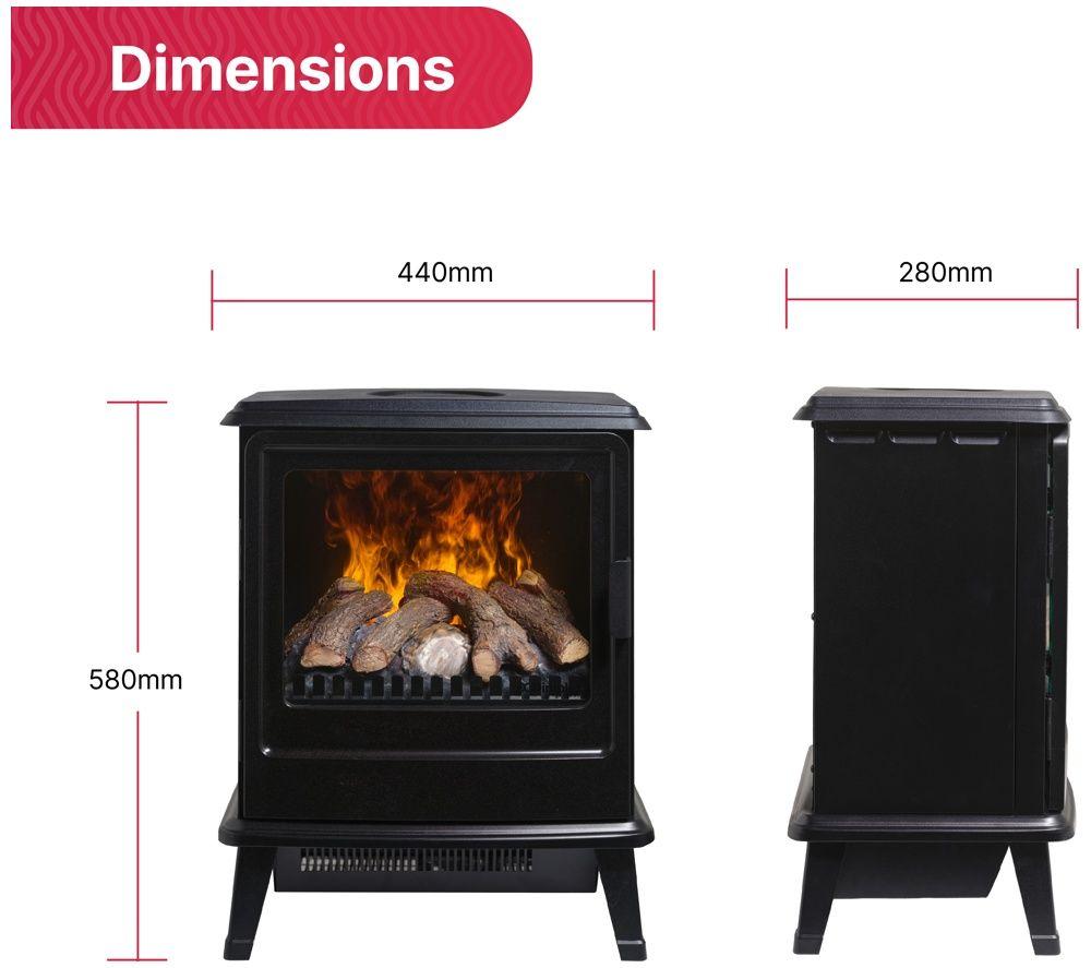 DIMPLEX Westbourne Optimyst Water Vapour 2 kW Electric Stove Fire - Black image number 3 of 4