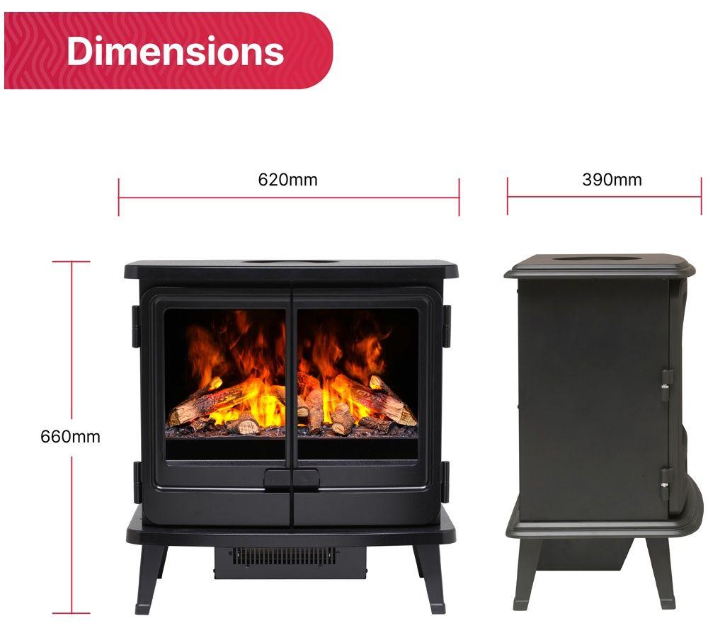 DIMPLEX Bermondsey Optimyst Water Vapour 2 kW Electric Stove Fire - Black image number 3 of 5