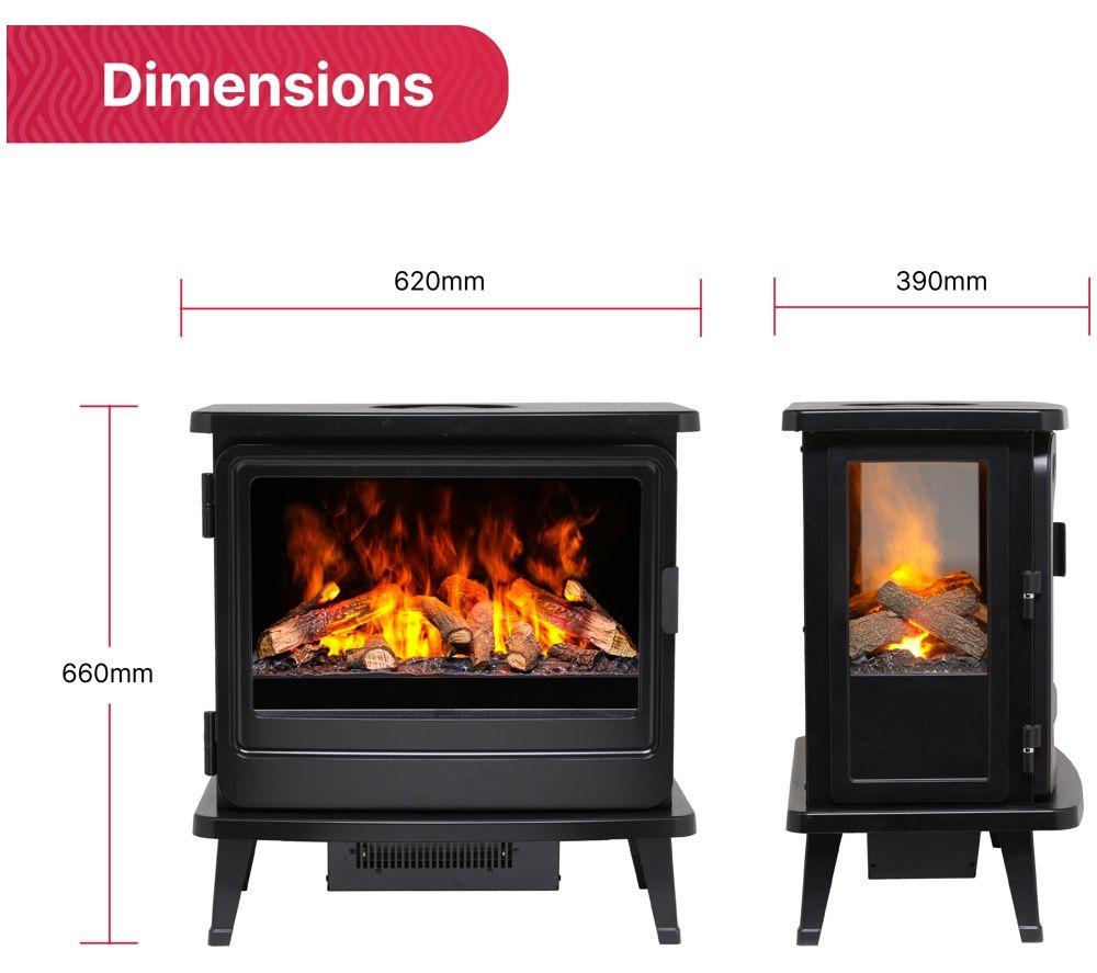 DIMPLEX Smithfield Optimyst Water Vapour 2 kW Electric Stove Fire - Black image number 3 of 4