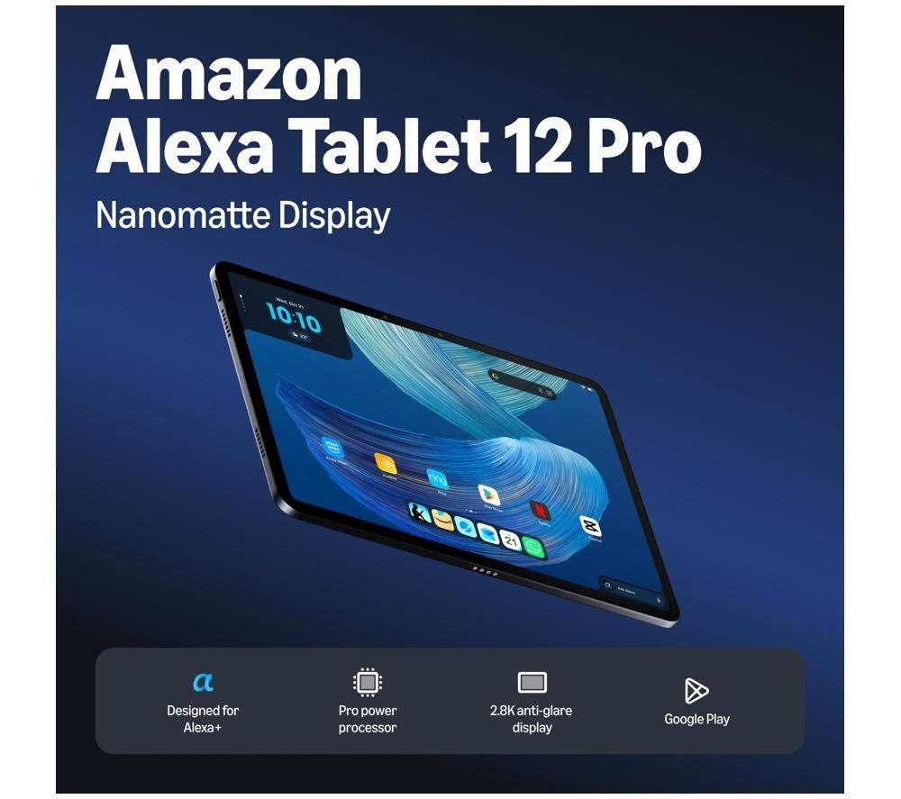 AMAZON Alexa 12 Pro Tablet (2026) - 128 GB, Graphite with Nanomatte Display image number 2 of 12