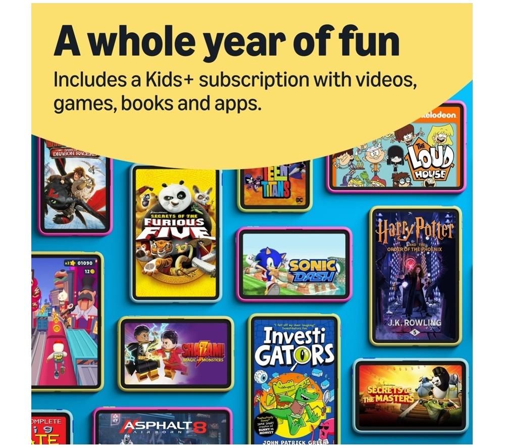 AMAZON Kids 8 Tablet (2026) - 64 GB, Rainbow Cat image number 3 of 11