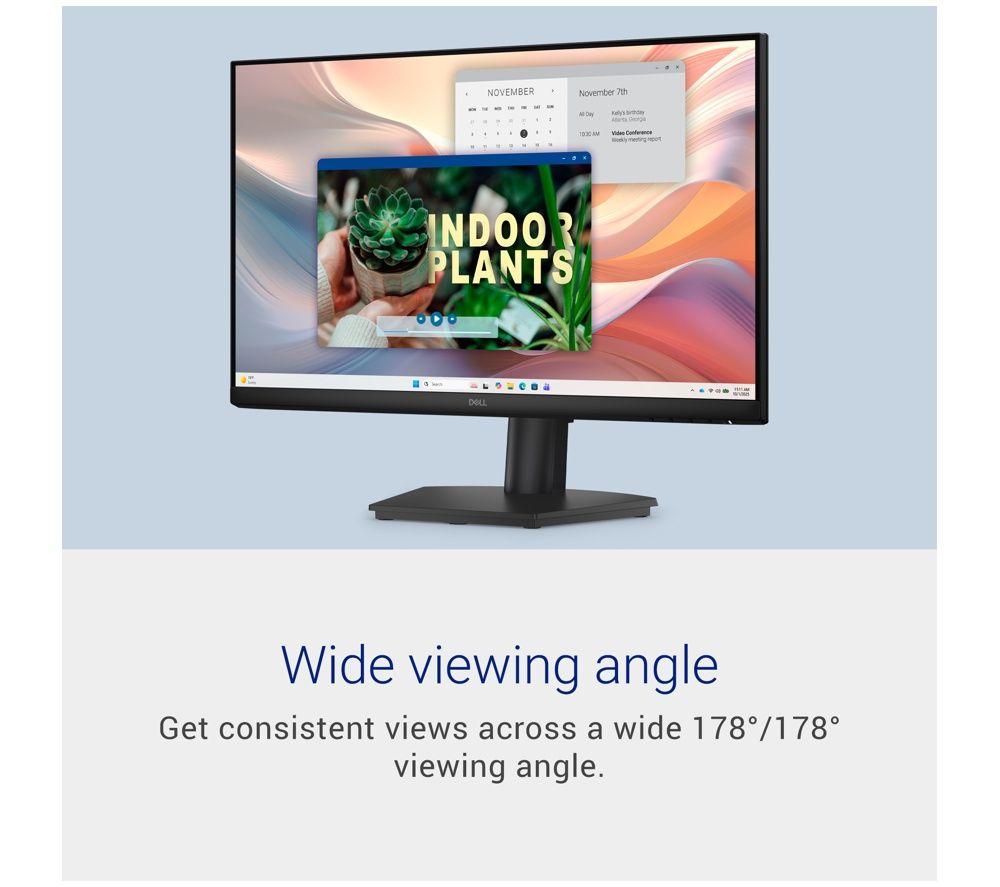 DELL SE2426HSR Full HD 24" IPS LCD Monitor - Black image number 4 of 9