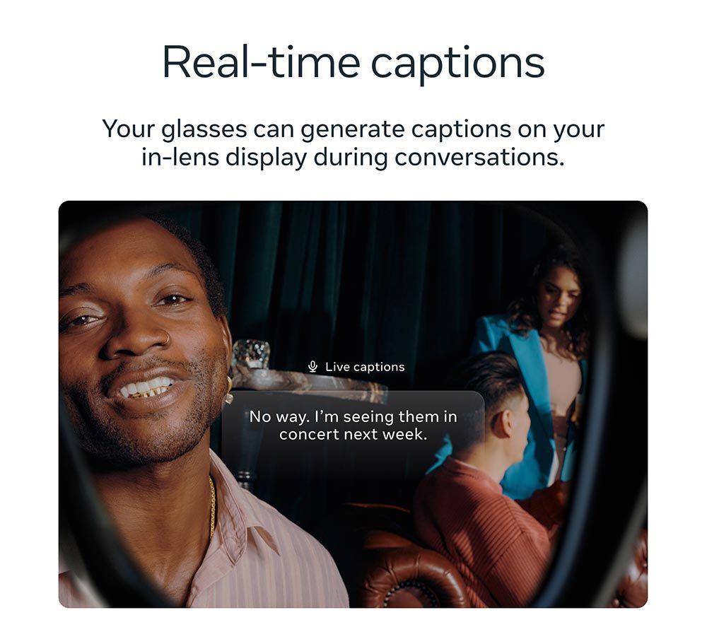 META Display Glasses (Large, Shiny Black) & Neural Band (Size 1, Small) image number 9 of 12