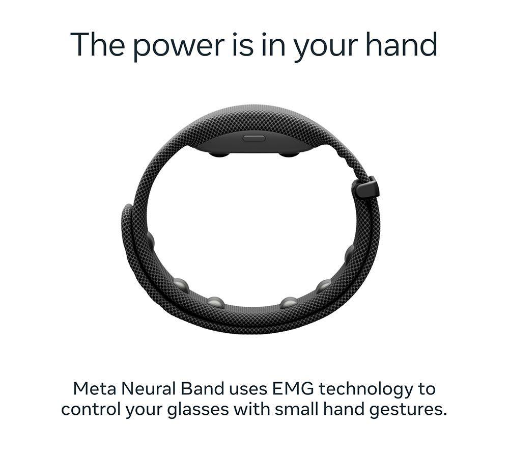 META RAY-BAN Display Glasses (Large, Shiny Black) & Neural Band (Size 2, Medium) image number 3 of 12
