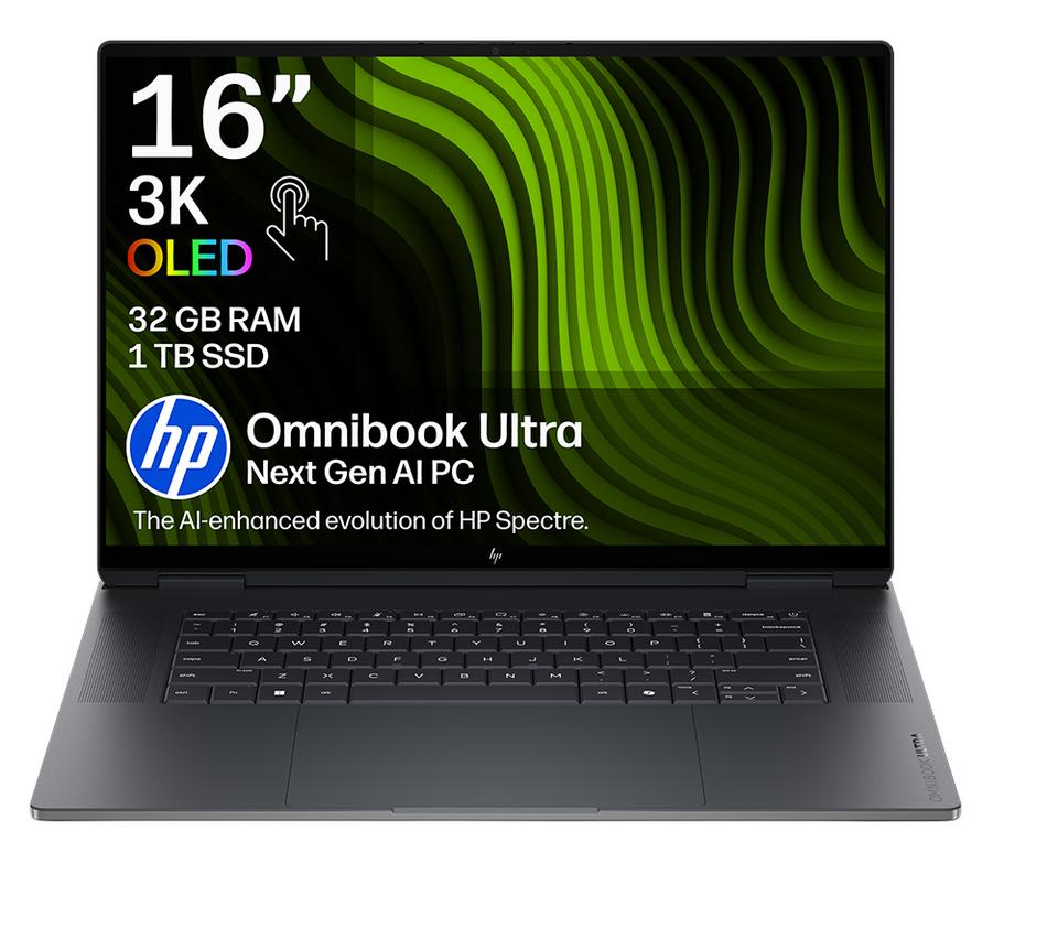 HP OmniBook Ultra Next Gen AI 16" Laptop - NVIDIA RTX Spark™ N1X, 32 GB RAM, 1 TB SSD, Eclipse Grey