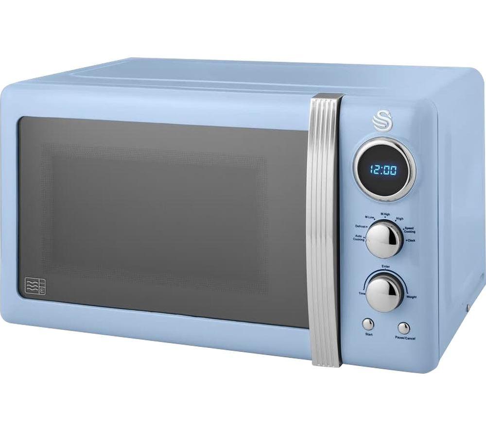Swan SM22030LBLN Retro 20L Microwave Oven - Blue - Image 13