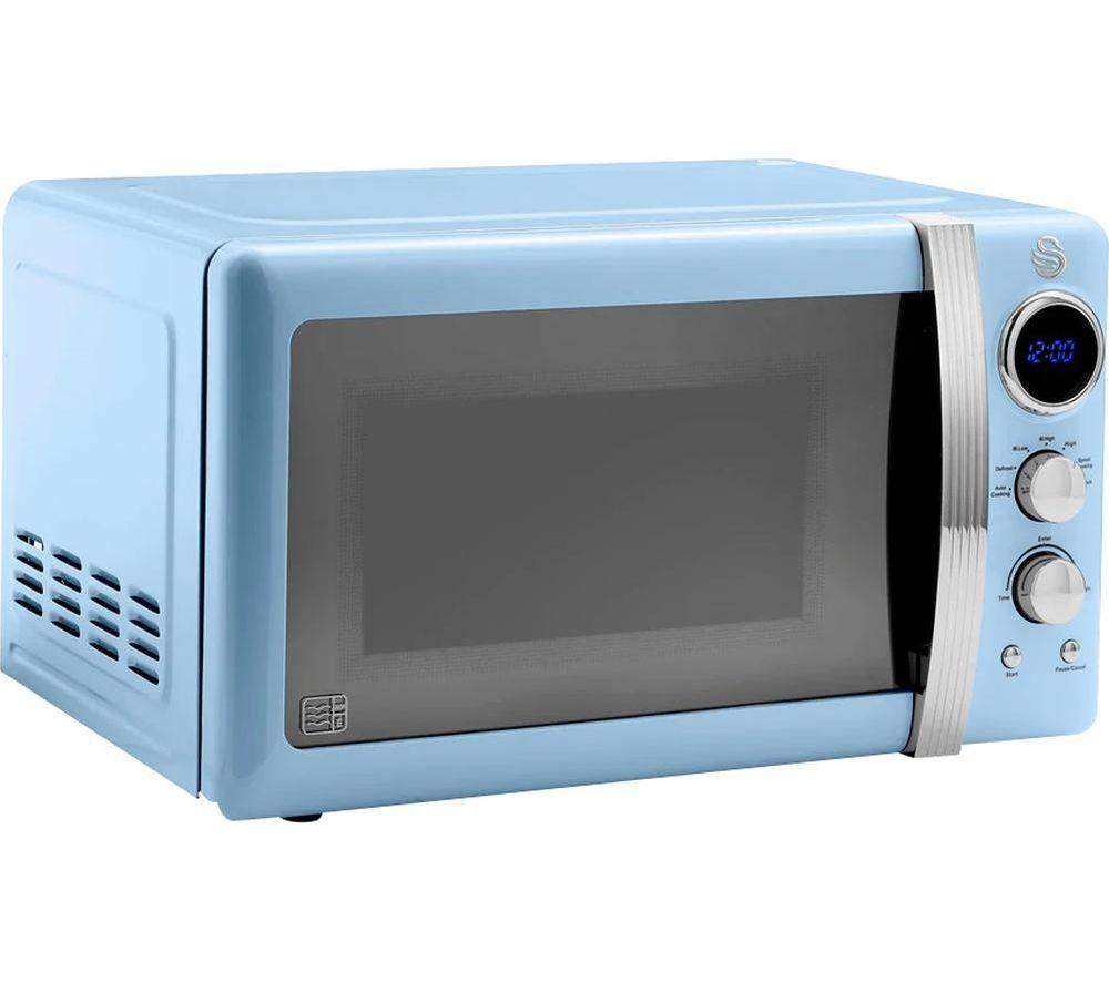SWAN Retro SM22030LBLN Solo Microwave - Blue image number 3 of 8
