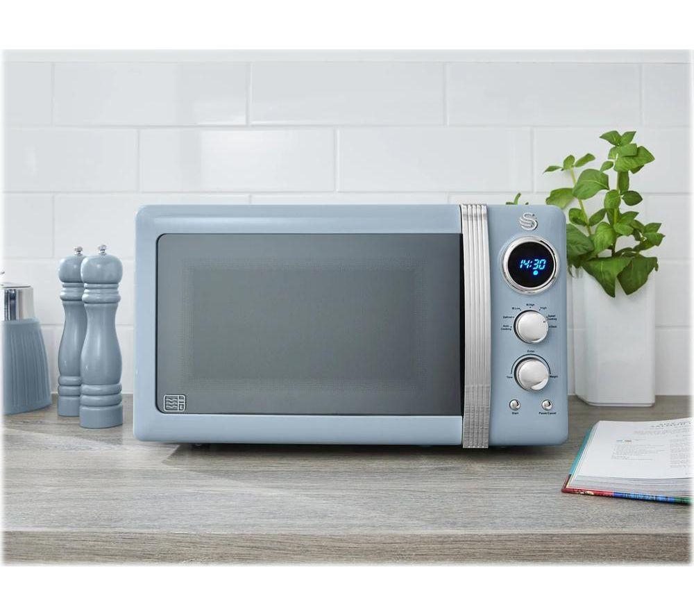 SWAN Retro SM22030LBLN Solo Microwave - Blue image number 8 of 8