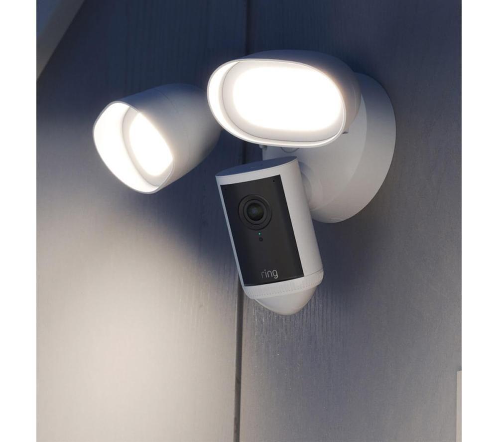 RING Floodlight Cam Pro (2nd Gen) Wired Retinal 4K WiFi Security Camera - White image number 3 of 5