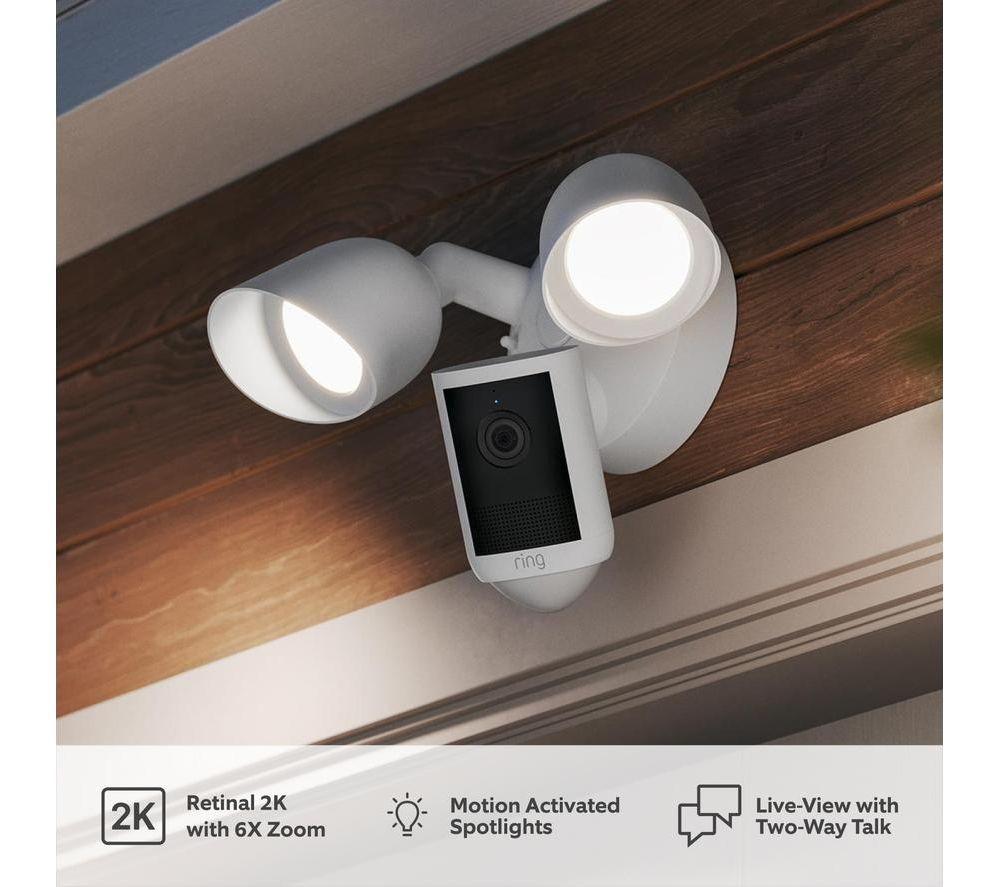 RING Floodlight Cam (2nd Gen) Retinal 2K WiFi Security Camera - White image number 3 of 3