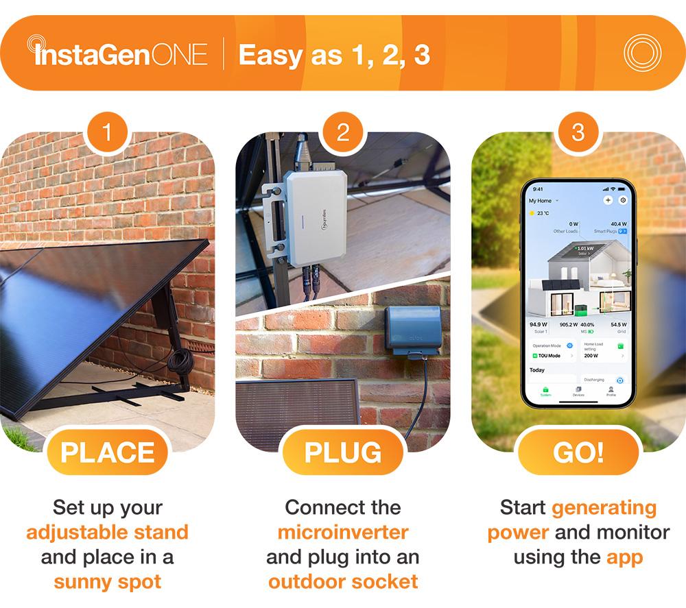 INSTAGEN ONE Plug In Solar Kit - Two Panel Kit image number 10 of 11
