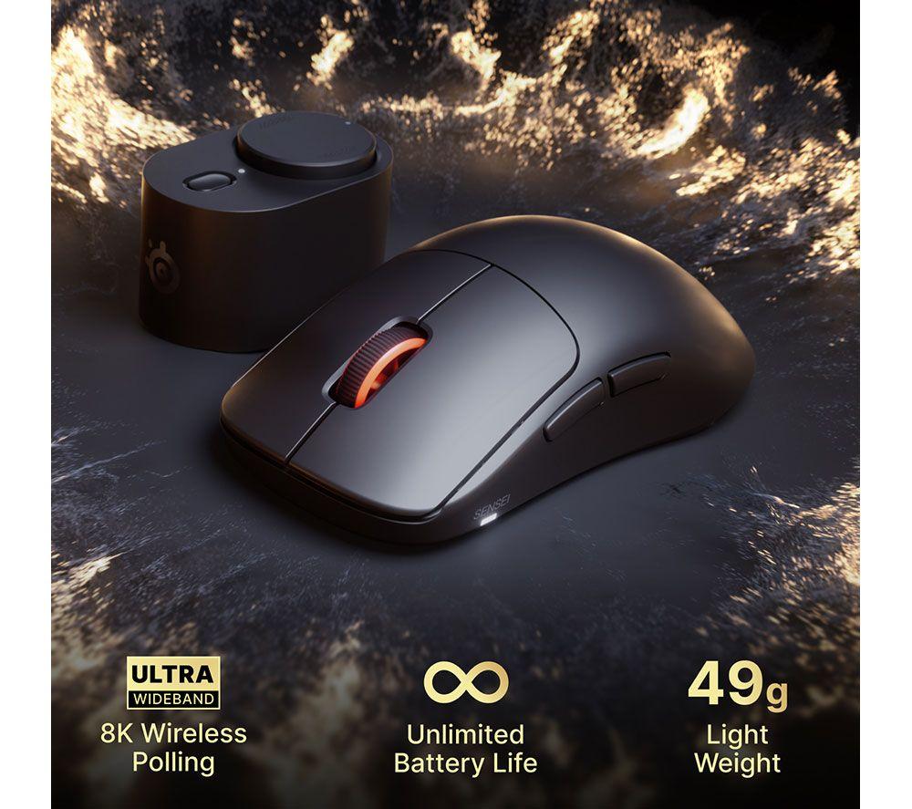STEELSERIES Sensei Pro Mini Wireless Gaming Mouse - Black image number 4 of 4