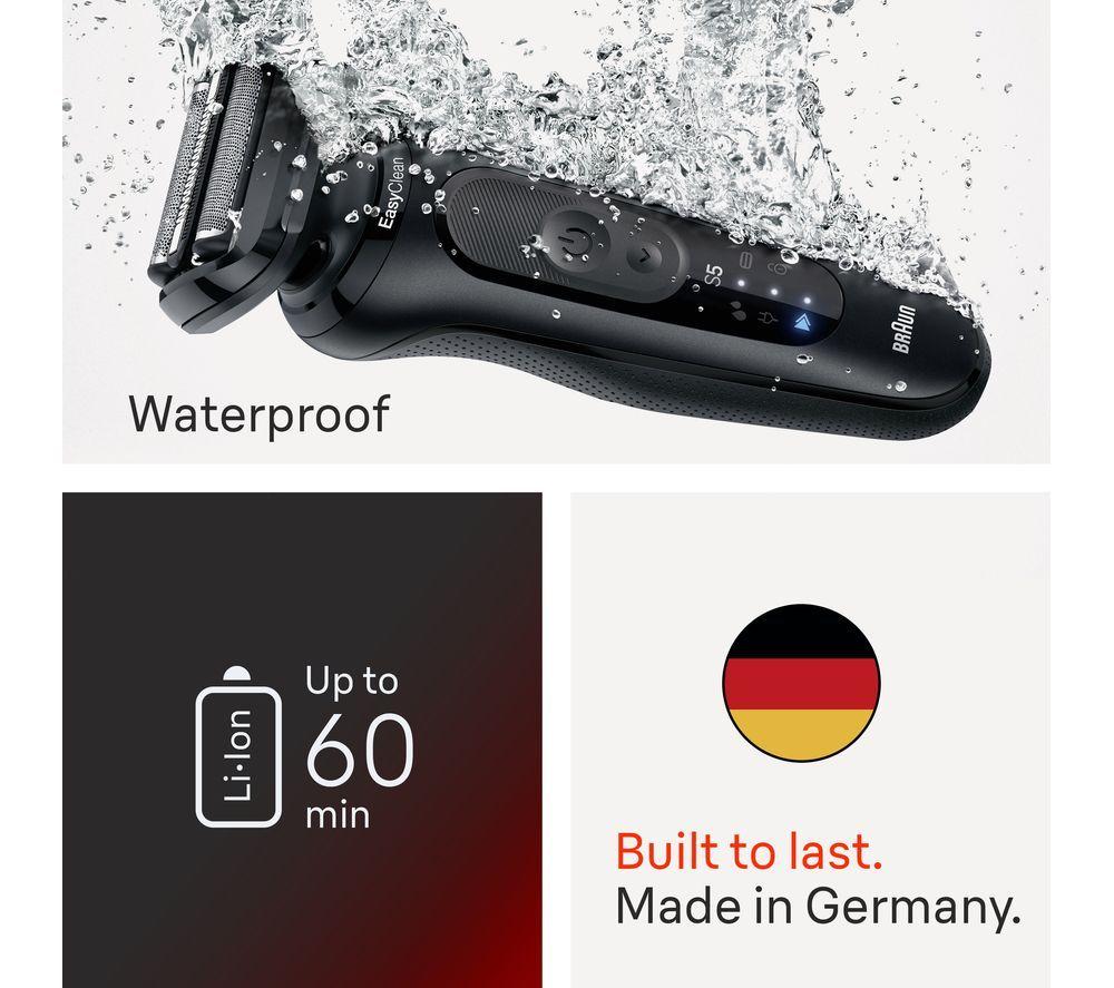 BRAUN Series 5 52-N1000s&nbsp;F1 Wet & Dry Foil Shaver - Black image number 2 of 6