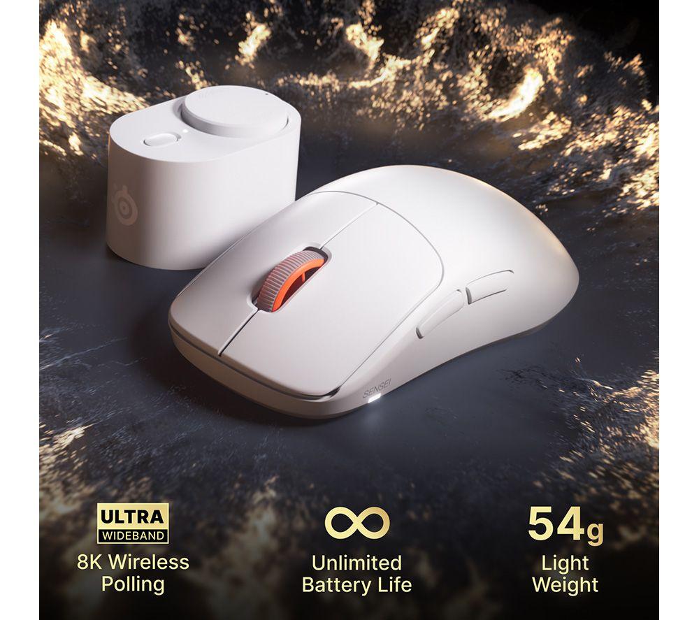 STEELSERIES Sensei Pro Wireless Optical Gaming Mouse - White image number 3 of 7