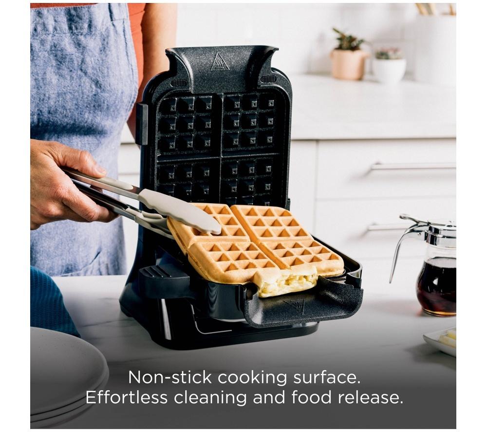 NINJA BW1000UK Belgian Waffle Maker - Black & Silver image number 4 of 11