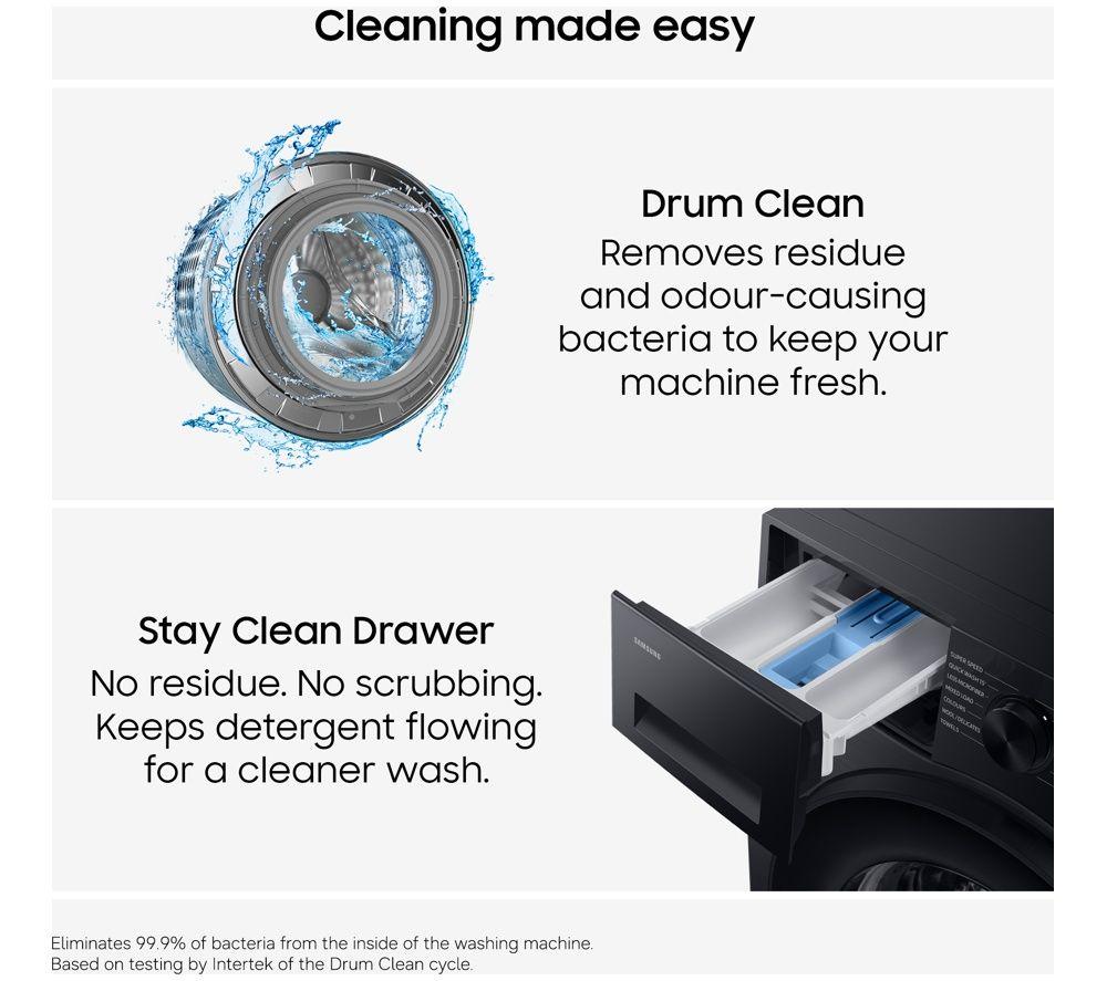 SAMSUNG Series 9 WF90H11C4WT1 WiFi-enabled 11 kg 1400 Spin Washing Machine - White image number 4 of 7