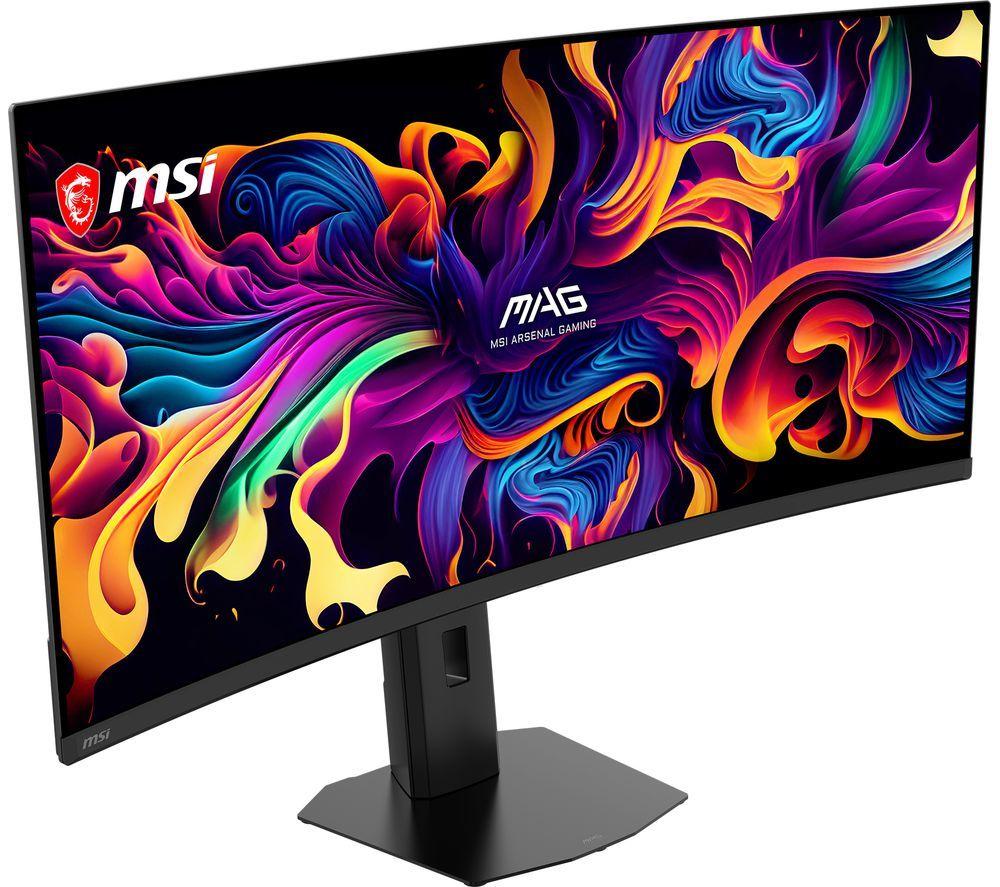 MSI MAG 341CQP QD-OLED X28 Ultra-Wide Quad HD 34" Curved Gaming Monitor - Black image number 4 of 16