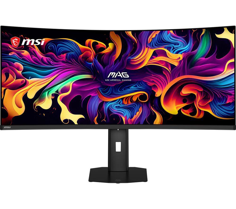 MSI MAG 341CQP QD-OLED X28 Ultra-Wide Quad HD 34" Curved Gaming Monitor - Black image number 6 of 16