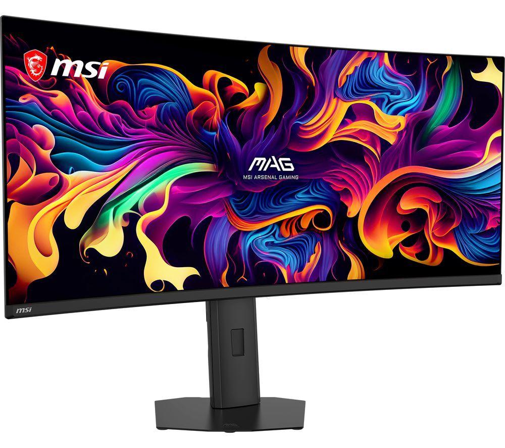 MSI MAG 341CQP QD-OLED X28 Ultra-Wide Quad HD 34" Curved Gaming Monitor - Black image number 7 of 16