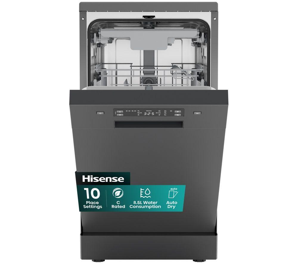 Hisense Hs523c15buk Slimline Dishwasher - Black, Black