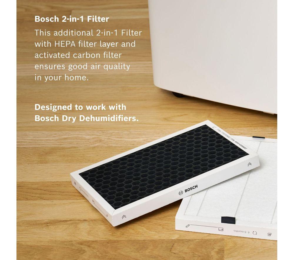 BOSCH Dry 2000 12-litre Portable Dehumidifier with 2-in-1 Filter - White image number 3 of 10