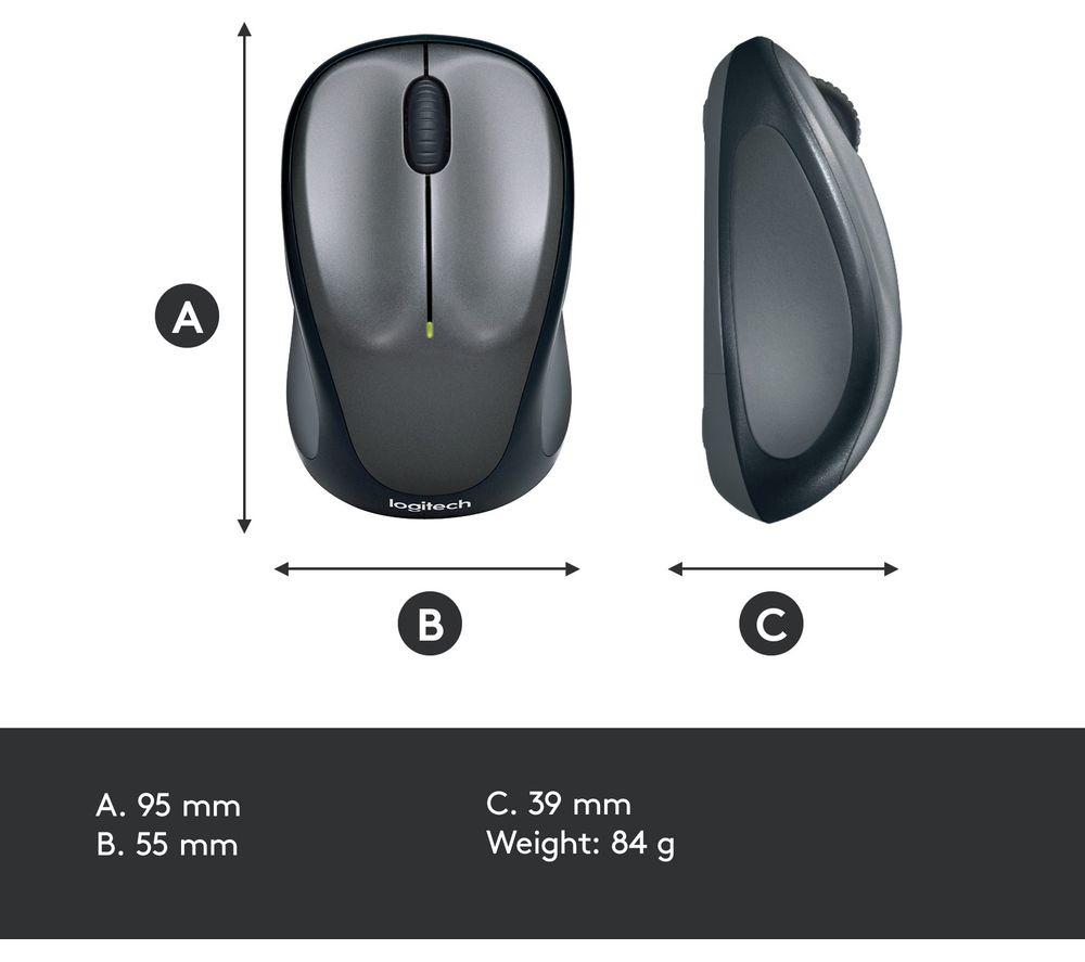 LOGITECH M235 Wireless Optical Mouse - Grey image number 7 of 7