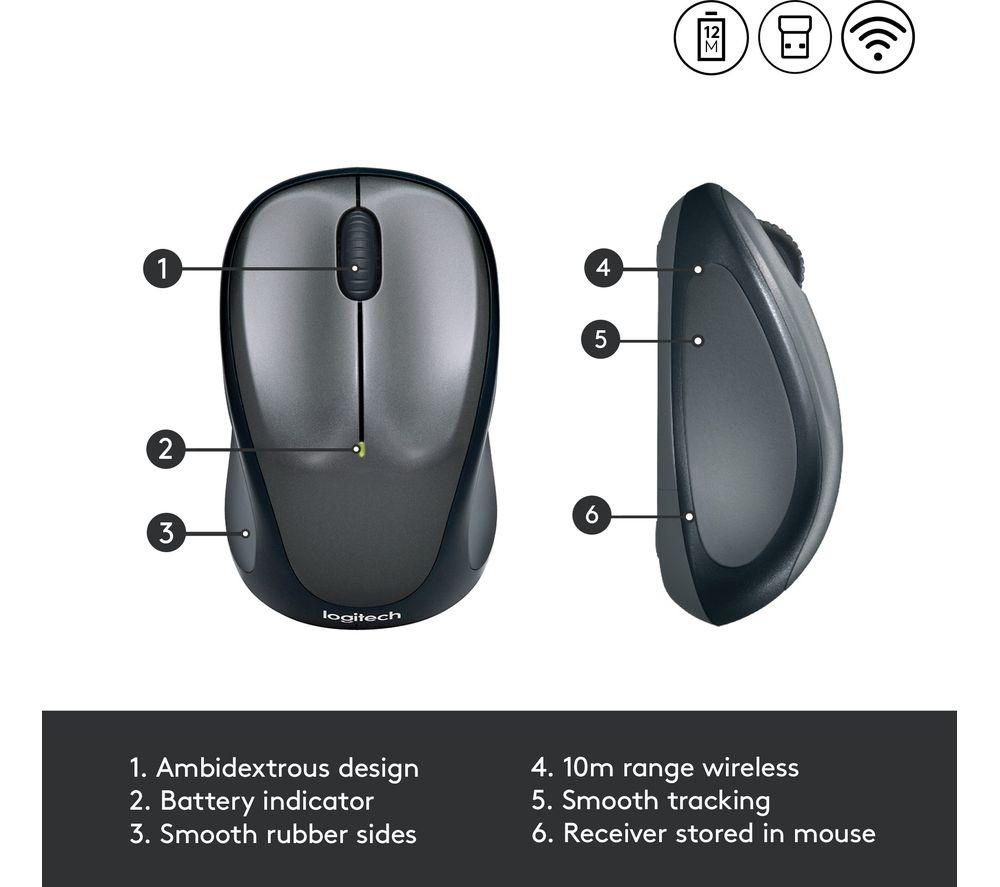 LOGITECH M235 Wireless Optical Mouse - Red image number 6 of 7