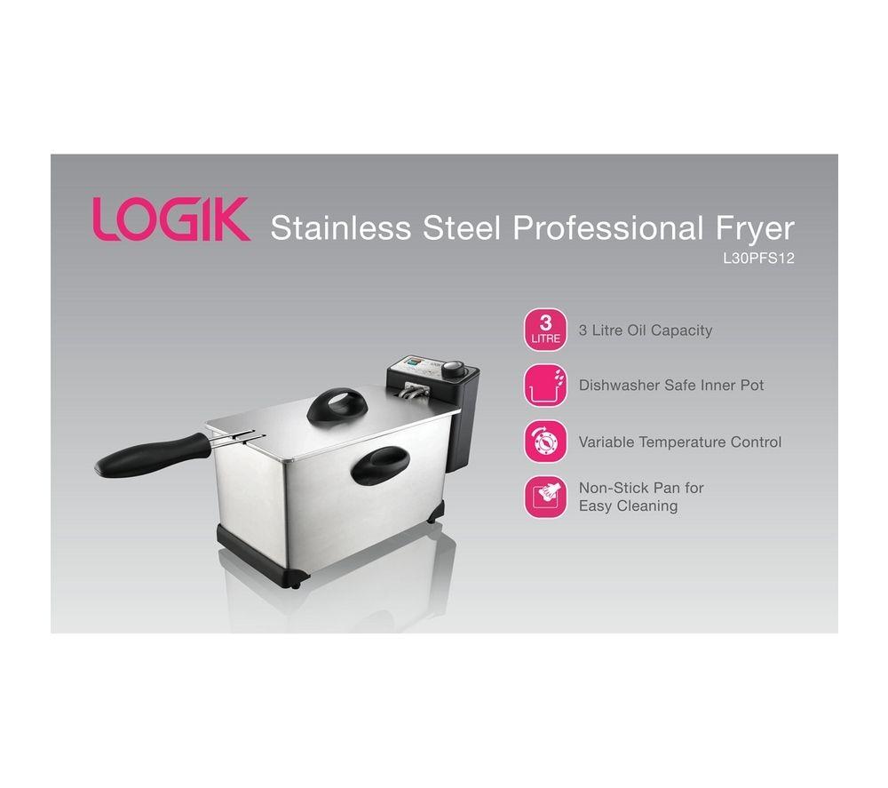 LOGIK L30PFS12 Professional Deep Fryer &ndash; Stainless steel image number 7 of 9