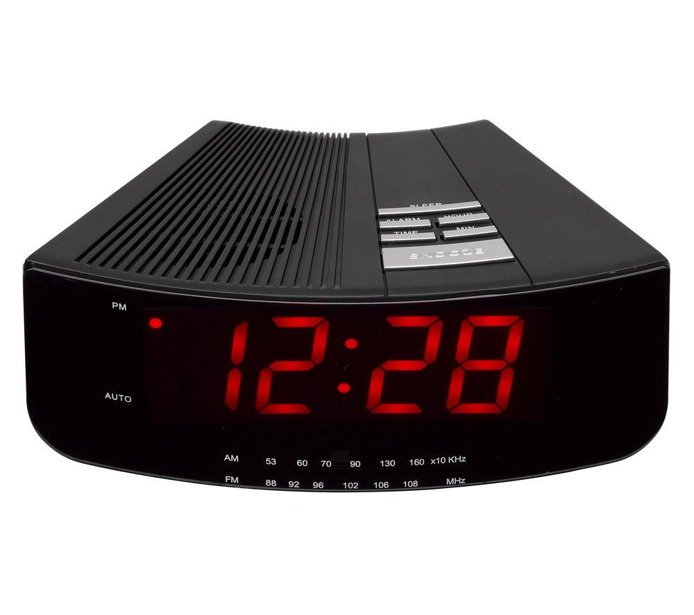 LOGIK LCRAN12 FM/AM Clock Radio - Black